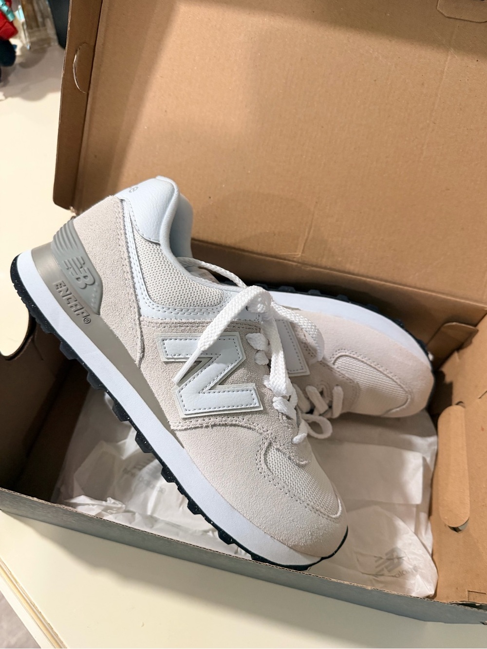 New Balance 574 core Sneakers in Light Grey and White - Picture 6 of 16